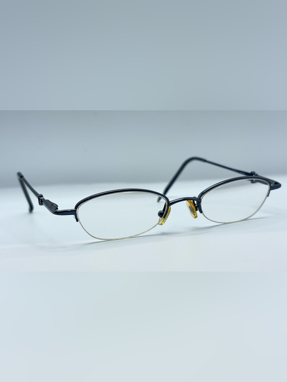 Candies Courtney Blue Oval Half-Rim Metal Sunglasses Frames Only